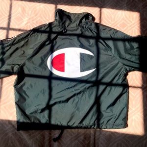champion cropped coaches jacket